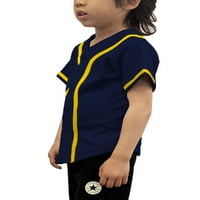 Lappel Kids bejzbol gumb Down Jersey League Sportski uniformama Veličina Mjesec do godina kratkih rukava Atletski sportovi majice izrađene u SAD-u