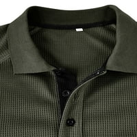 Colisha Muška polo majica reverl vrat bluza vaferne vrhove običnog montiranja golf dugih rukava vojska