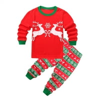 Baby Boys Casual Outfit Sets pidžama za djevojke Božić Santa Claus Xmas Pijamas Set Pamuk PJs Toddler