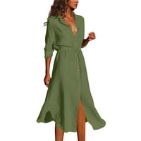 Ženski pojas elegantan pojedinačni multi dugme modni temperament Čvrsta boja nepravilna haljina za struku