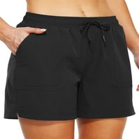 Beiwei Žene Ležerne prilike sa otvorenim kratkim hlačama ljeta Bermuda Plaža Kratke hlače od pune boje