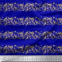 Soimoi Blue Rayon tkanina čipka granica Sažetak ispisa Šivenje tkanine dvorište široko