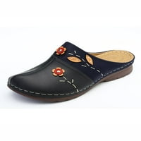 Daeful Women Comfort cvjetni dizajn zatvoreni okrugli nožni rub sandalama