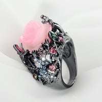 Dekorativni prsten Nice-izgleda za cvijeće za cvijeće Djevojke Prsten Nakit Pribor Resin Rhinestone