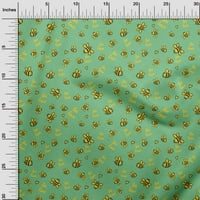Onuone pamuk fle zelene tkanine medene pčele za obrtni projekti Dekor tkanina štampan dvorište široko