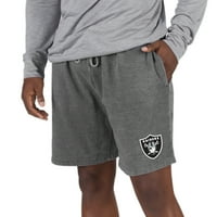 Muški pojmovi Sport charcoal Las Vegas Raiders TrackSide Fleece Jam Shorts
