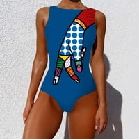Žene kupaće kostime Graffiti Sažetak Print Visoko vrat Siamese Sijamski kupaći kostimi
