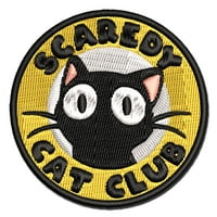 Sjajnički CAT Club Applique Višekorobojni izvezeni željezni patch mali