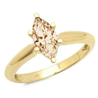 1. CT sjajan markiza Clear Simulirani dijamant 18kyllow zlatni pasijans prsten sz 10.5