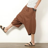 Poslovne casual pantalone za muškarce Stretch tanki elastični kapris solidne boje ravnoj nogu casual