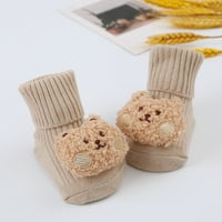 Qxutpo male šape dječje čarape kat čarape za bebe čarape jesen zimske nove poluferne baršunaste dječake