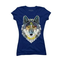 Wolf Polygon Juniors Royal Blue Graphic Tee - Dizajn ljudi XL