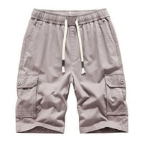 Fartey plus veličina Teretne kratke hlače za muškarce Multi džepovi dugme sa zatvaračem sa elastičnim