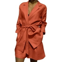 Booker ženska reverska poslovna uredska jakna s dugim rukavima jakna s tankim fit kratkim setovima