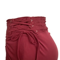 Qiylii Ženska cvjetna print duga suknja Vintage Patchwork Maxi suknje visoki struk A-line nagnute midi