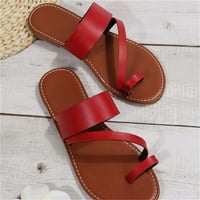 Semimay modne ljetne žene sandale ravne lagane otvorene nožni prste ugodno casual plaže od pune boje,