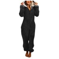 Zimski kombinezon za žene plus veličine Žene dugih rukava sa kapuljačom pajamas casual zimska topla za spavanje Rompe