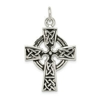 Sterling Silver Antiqued Celtic Cross Privjesak