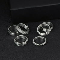 Proti-anksioznost Spinner FIDGET Rotirajuće prstenove Muškarci Ženski čelik Au Titanium F3J4