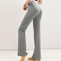 Snoarin Plus size Ženske joge hlače Čvrsto boje ravno cijev blago povremeni plamen visoki struk i dizanje