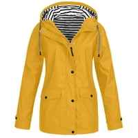 DTIDTPE jakna za jaknu za žene vodootporna kiša kabanica Čvrsta kapuljača na otvorenom vanjski kaput