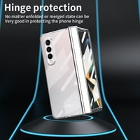 MonsDirect za Samsung Galaxy Z Fold 5G futrola, čist okvir za oblaganje Hard Back Shell sa zaštitnikom