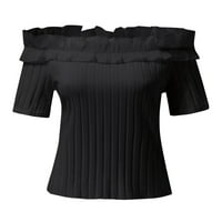 Majice za vježbanje Aaiaymet za žene Ženska ljetna modna košulja Casual Chiffon dugih rukava Top solidne