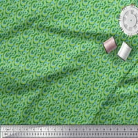 Soimoi Green baršunasta tkanina spiralna i geometrijska dekoracija tkanina tiskano dvorište široko