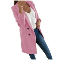 Blazer jakne za žene, predimenzionirani taster za rever niz jakna plairana košulja kaput tartan zasečka