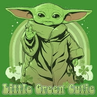 Dječji ratovi zvijezda: Mandalorian Grogu St. Patrickov dan Mali zeleni grafički grafički tee Kelly