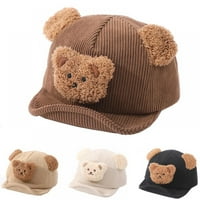 Dječji bejzbol šešir, crtani medvjedi kape za djecu podesive kape, jesenski zimski kape za meke