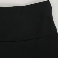 Suknje za žene Žene Suknje Ležerne prilike A-line suknje Visoko struk suknje Dužine za gležnjeve Crno