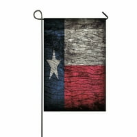 Texas Flag Flag Drvena ploča Tekstura Retro Vintage Style Početna Vanjska bašta Zastava kuće Baner Veličina