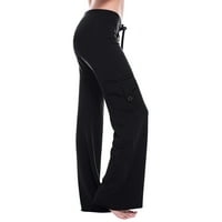 Viadha ženske hlače za žene vježbanje gamaše Stretch tipka za struk Pocket Yoga teretana labava hlače Ležerne prilike