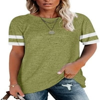 Ženski labavi struk Okrugli izrez Blok Ležerne prilike majica
