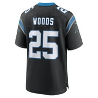 Muške Nike Xavier Woods Black Carolina Panthers Team Game dres