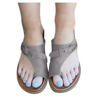 Ženske ravne sandale, dame Gladijator elastične kaiševe sandale Udobne potplat Summe Summer How Heel
