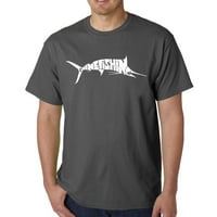 Majica majica pop umjetnosti muške umjetničke majice - Marlin - otišao je ribolov