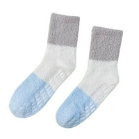 Ediodpoh Žene Jesen i zimska ccolor Usklađivanje toplim debelim koraljnim čarapama Čarape Žene Čarape Jedna veličina