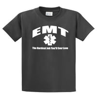 Majica Najteži posao ćete ikada voljeti ambulantu paramedicin prvo odgovor EMS medicinski transport-charcoal-medium