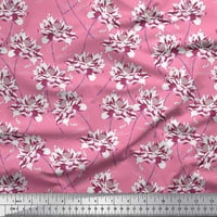 Soimoi siva svilena tkanina Peony cvjetni tiskani tkaninski dvorište širom