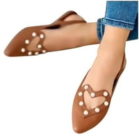 LHKED ženske cipele biserne ljubavi uperene iz šupljeg ravnog jedinog ženskog ljeta ženske proklizavajuće