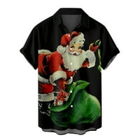 Zunfeo Funny T majice za muškarce - Božić s džepovima tiskanim kratkim rukavima slobodne udobne vrhove