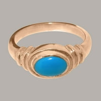 Britanci napravili 18k ružični zlatni prsten sa prirodnim tirkiznim unise godišnjičkim prstenom - Opcije