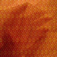 Onuone pamučne svilene tkanine narančastom malim motivom Bandhani šivati ​​zanatske projekte Tkanini