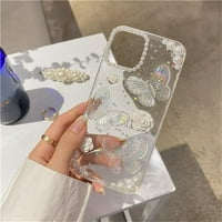 Kompatibilan sa iPhone Pro 3D leptir cvjetni čist sa dizajnom Estetske žene tinejdžerske djevojke blistaju