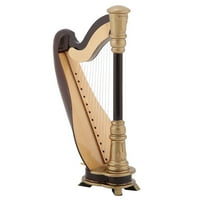 Drvena minijaturna Harp replika sa poklon kutijom Instrument Model Musical Pokloni ukrasi