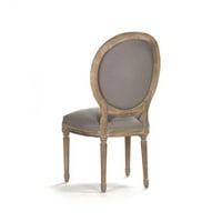 Zentique 40 Siva i smeđa sobna stražna stolica sa čvrstim rukama