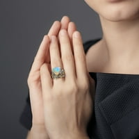 Jiyugala prstenovi za žene Vintage Exquisite ostavlja Opal Diamond Nakit