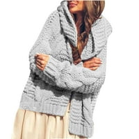 Royalloveove ženska jesenska i zimska jakna od pune boje pletena kardigan džemper džemper za žene Cardiganski